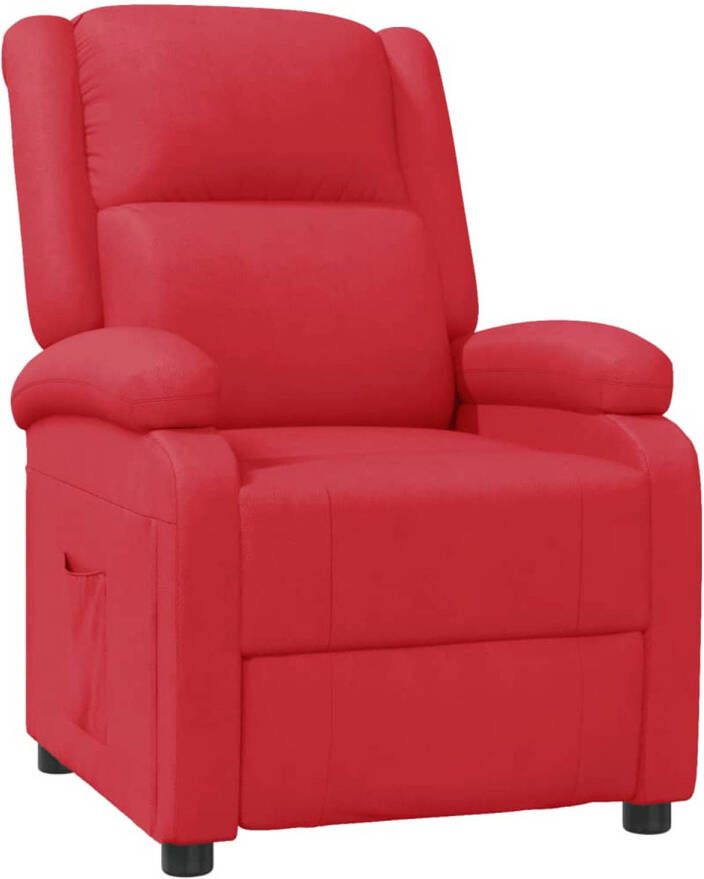 VIDAXL Fauteuil verstelbaar kunstleer rood - Foto 1