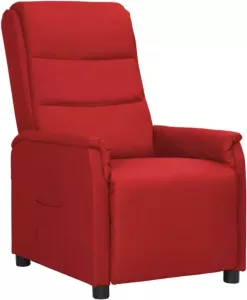 VIDAXL Fauteuil verstelbaar kunstleer wijnrood