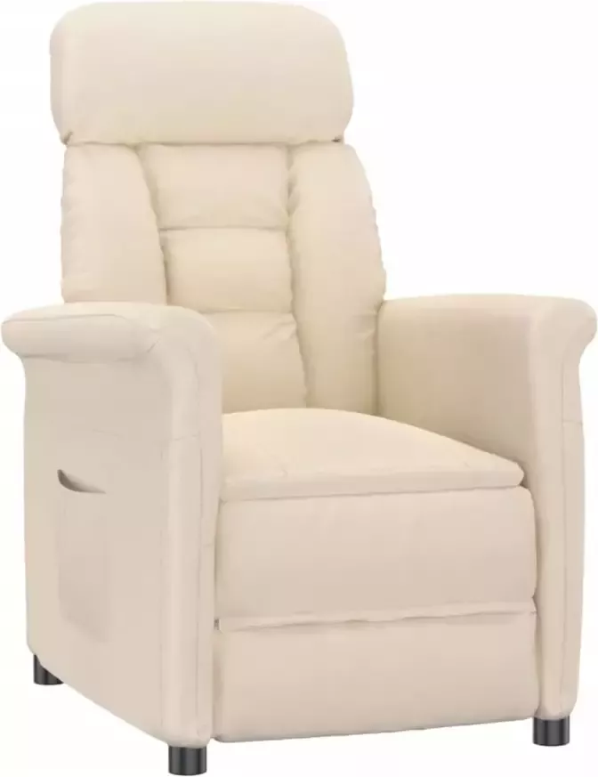 VidaXL Fauteuil verstelbaar microvezelstof beige