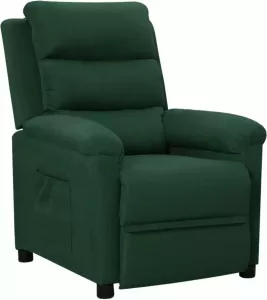 VidaXL Fauteuil verstelbaar stof donkergroen