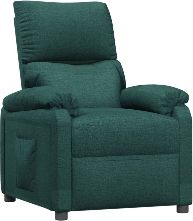 VIDAXL Fauteuil verstelbaar stof donkergroen - Foto 1