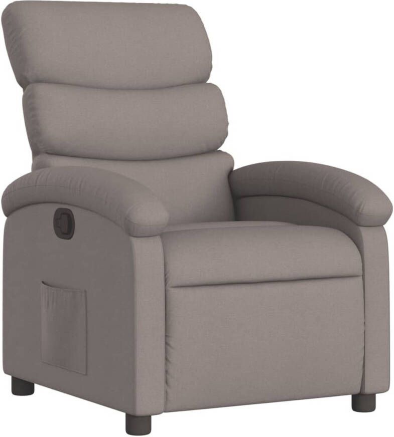 VidaXL Fauteuil Fauteuils Relaxfauteuil Leunstoel Fauteuil verstelbaar stof taupe