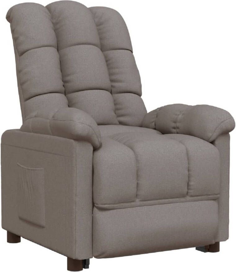 VidaXL Fauteuil verstelbaar stof taupe - Foto 1