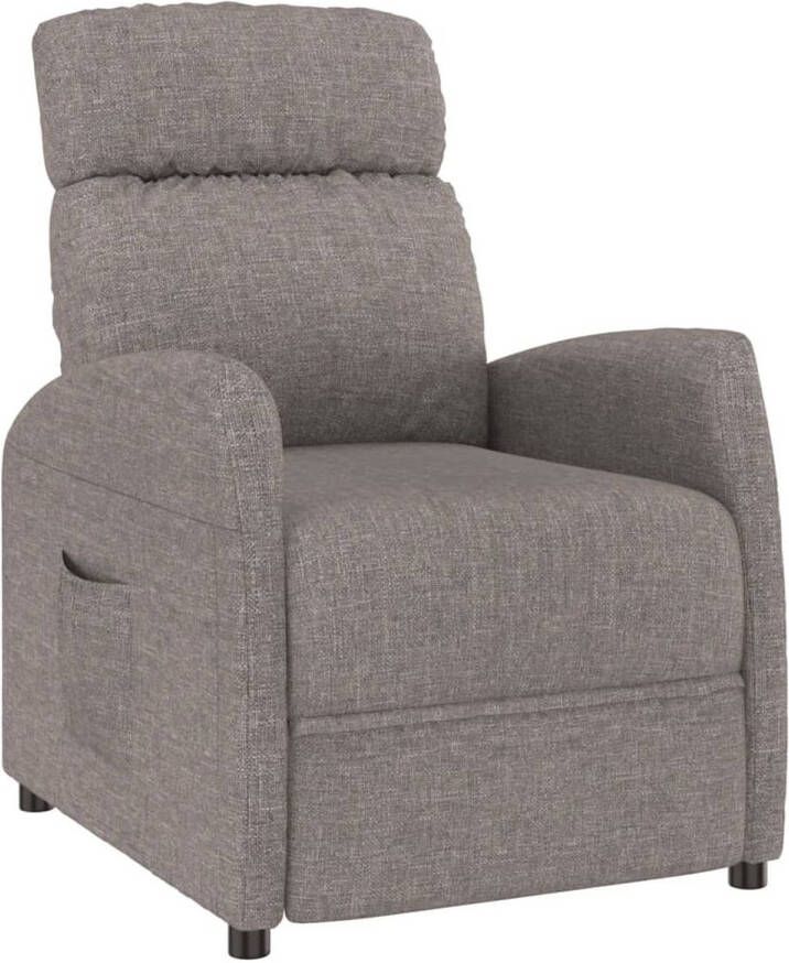 VidaXL Fauteuil verstelbaar stof taupe