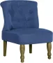 VidaXL Franse stoel stof blauw - Thumbnail 1