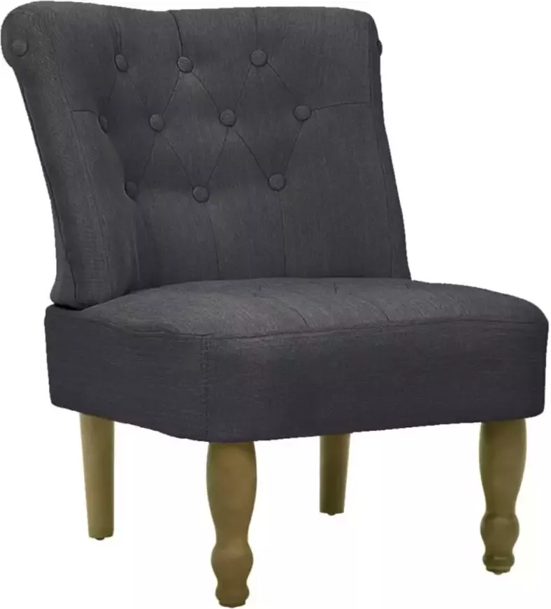 VidaXL Franse stoel stof grijs