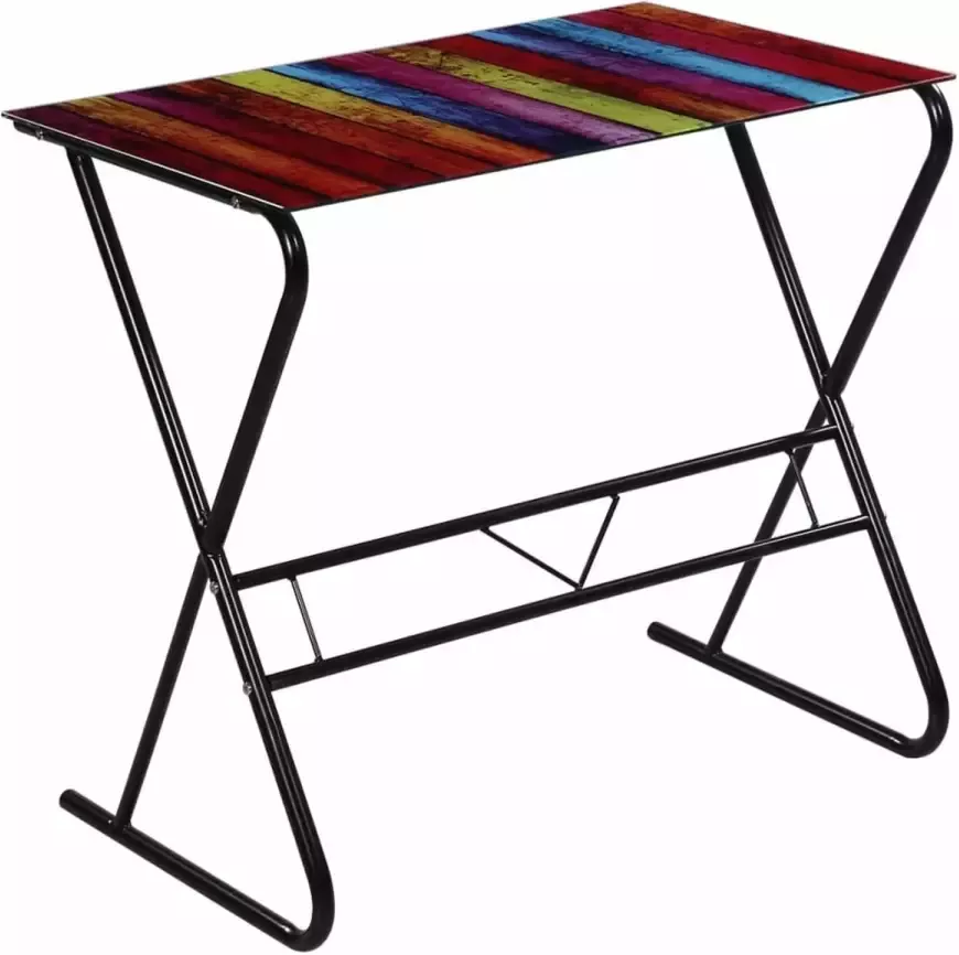VidaXL -Glazen-bureau-met-regenboogpatroon