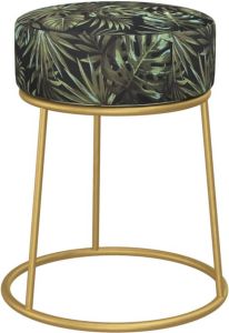 VidaXL -Hocker-rond-stof-meerkleurig