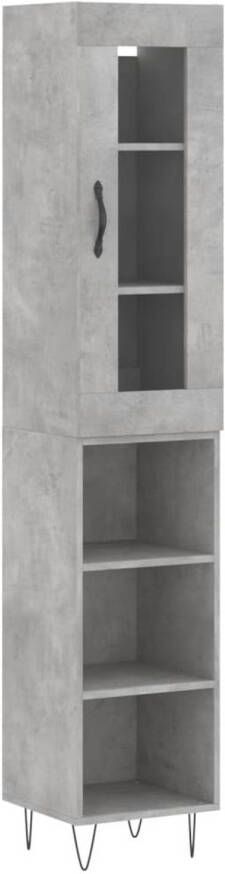 VidaXL -Hoge-kast-34 5x34x180-cm-bewerkt-hout-betongrijs