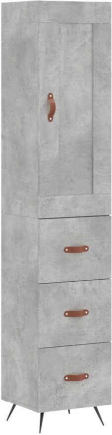 VidaXL -Hoge-kast-34 5x34x180-cm-bewerkt-hout-betongrijs