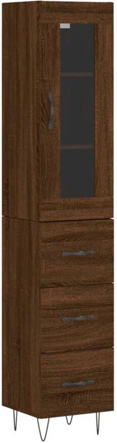 VidaXL -Hoge-kast-34 5x34x180-cm-bewerkt-hout-bruineikenkleurig