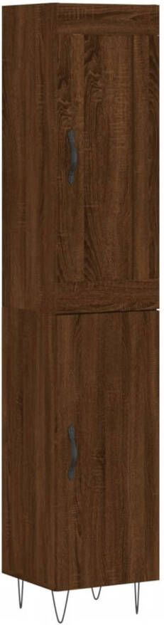 VidaXL -Hoge-kast-34 5x34x180-cm-bewerkt-hout-bruineikenkleurig