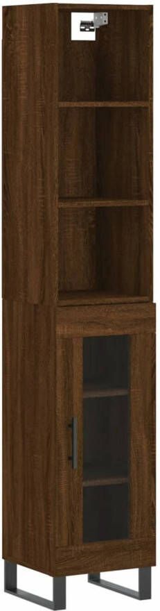 VidaXL -Hoge-kast-34 5x34x180-cm-bewerkt-hout-bruineikenkleurig