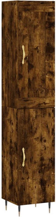 VidaXL -Hoge-kast-34 5x34x180-cm-bewerkt-hout-gerookt-eikenkleurig
