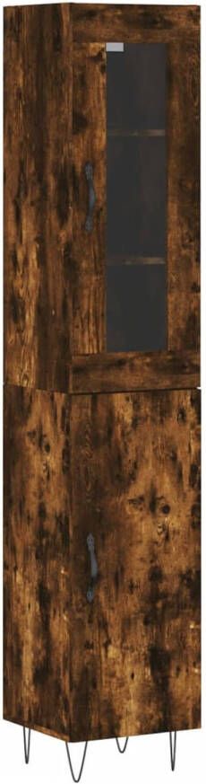 VidaXL -Hoge-kast-34 5x34x180-cm-bewerkt-hout-gerookt-eikenkleurig