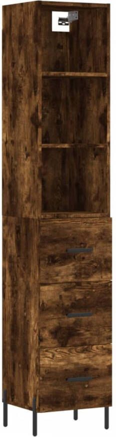 VidaXL -Hoge-kast-34 5x34x180-cm-bewerkt-hout-gerookt-eikenkleurig