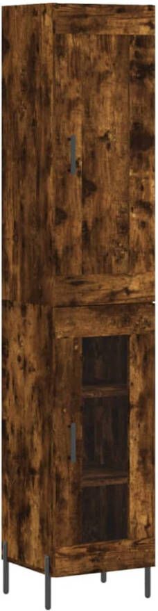 VidaXL -Hoge-kast-34 5x34x180-cm-bewerkt-hout-gerookt-eikenkleurig