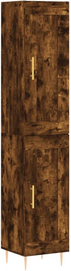 VidaXL -Hoge-kast-34 5x34x180-cm-bewerkt-hout-gerookt-eikenkleurig