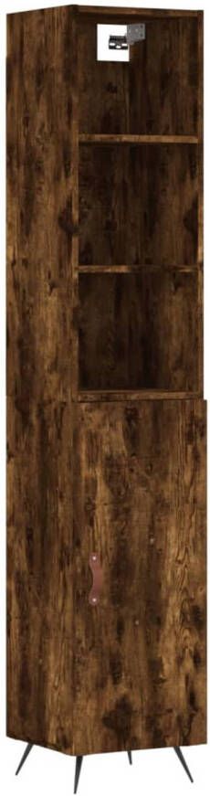 VidaXL -Hoge-kast-34 5x34x180-cm-bewerkt-hout-gerookt-eikenkleurig