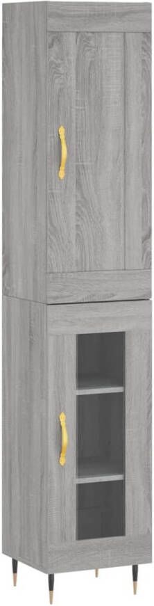 VidaXL -Hoge-kast-34 5x34x180-cm-bewerkt-hout-grijs-sonoma-eikenkleurig - Foto 5