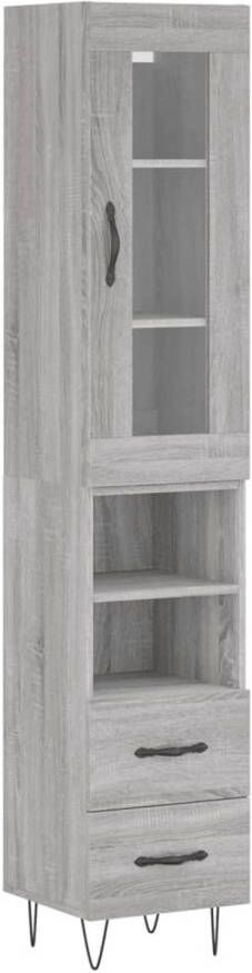 VidaXL -Hoge-kast-34 5x34x180-cm-bewerkt-hout-grijs-sonoma-eikenkleurig - Foto 3