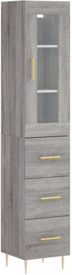 VidaXL -Hoge-kast-34 5x34x180-cm-bewerkt-hout-grijs-sonoma-eikenkleurig - Foto 7