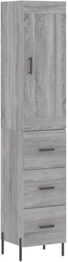 VidaXL -Hoge-kast-34 5x34x180-cm-bewerkt-hout-grijs-sonoma-eikenkleurig - Foto 2