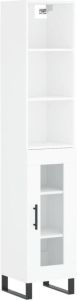 VidaXL -Hoge-kast-34 5x34x180-cm-bewerkt-hout-hoogglans-wit