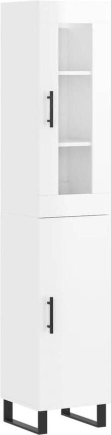 VidaXL -Hoge-kast-34 5x34x180-cm-bewerkt-hout-hoogglans-wit