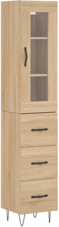 VidaXL -Hoge-kast-34 5x34x180-cm-bewerkt-hout-sonoma-eikenkleurig - Foto 2