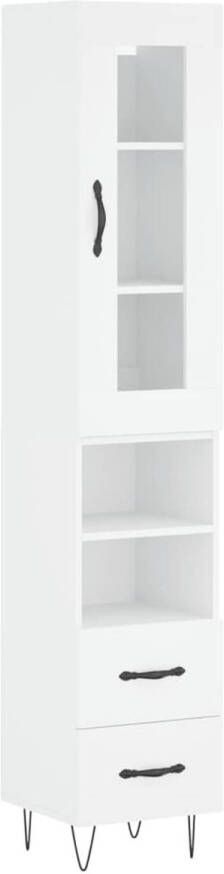 VidaXL -Hoge-kast-34 5x34x180-cm-bewerkt-hout-wit