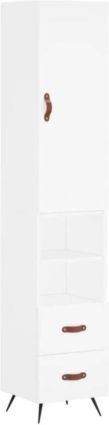 VidaXL -Hoge-kast-34 5x34x180-cm-bewerkt-hout-wit - Foto 3