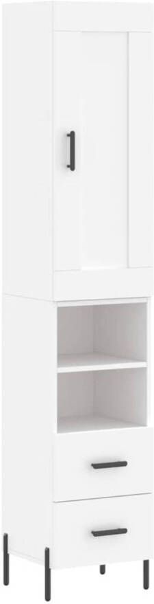 VidaXL -Hoge-kast-34 5x34x180-cm-bewerkt-hout-wit