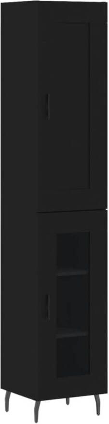VidaXL -Hoge-kast-34 5x34x180-cm-bewerkt-hout-zwart