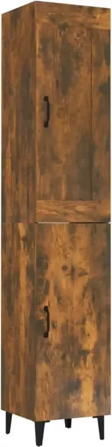 VidaXL Hoge kast 35x34x180 cm bewerkt hout gerookt eikenkleurig