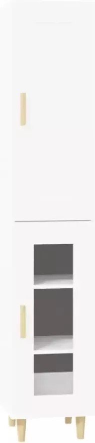 VidaXL Hoge kast 35x34x180 cm bewerkt hout hoogglans wit - Foto 2