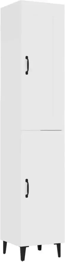 VidaXL Hoge kast 35x34x180 cm bewerkt hout wit