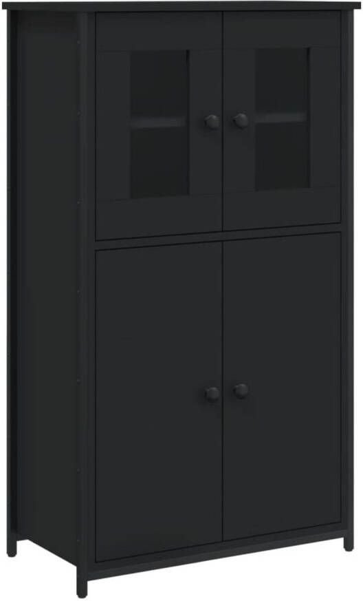VidaXL -Hoge-kast-62x32x106 5-cm-bewerkt-hout-zwart