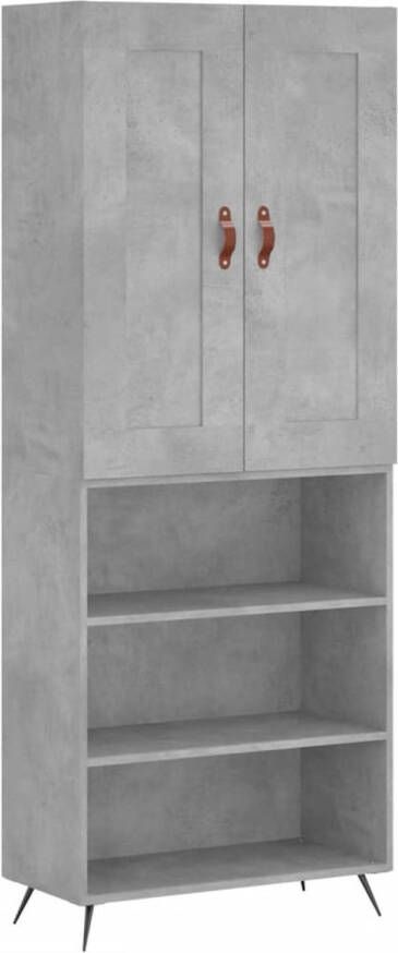 VidaXL -Hoge-kast-69 5x34x180-cm-bewerkt-hout-betongrijs