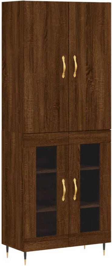 VidaXL -Hoge-kast-69 5x34x180-cm-bewerkt-hout-bruineikenkleurig