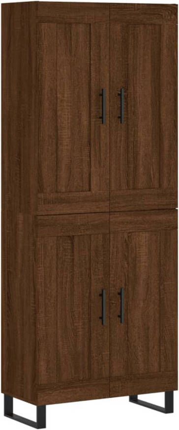 VidaXL -Hoge-kast-69 5x34x180-cm-bewerkt-hout-bruineikenkleurig