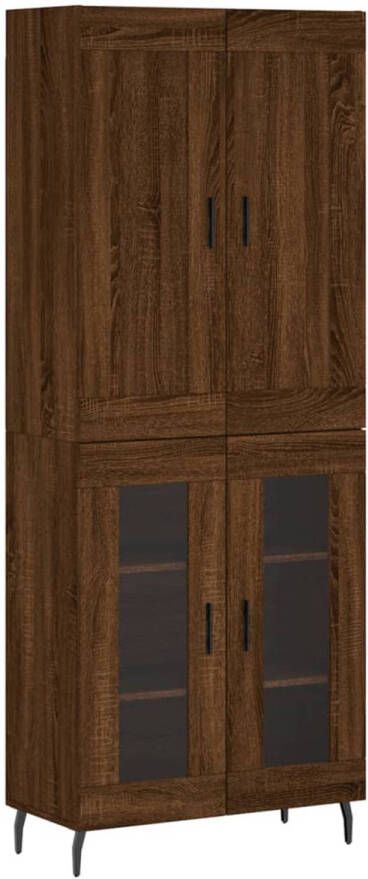 VidaXL -Hoge-kast-69 5x34x180-cm-bewerkt-hout-bruineikenkleurig - Foto 2