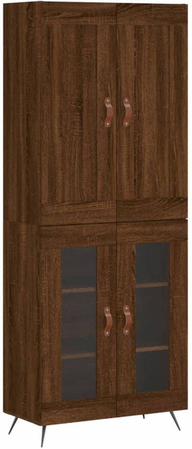 VidaXL -Hoge-kast-69 5x34x180-cm-bewerkt-hout-bruineikenkleurig