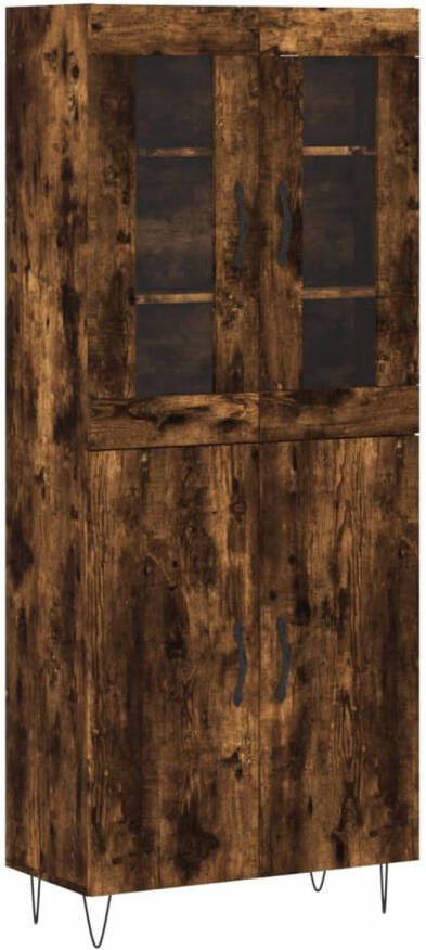 VidaXL -Hoge-kast-69 5x34x180-cm-bewerkt-hout-gerookt-eikenkleurig