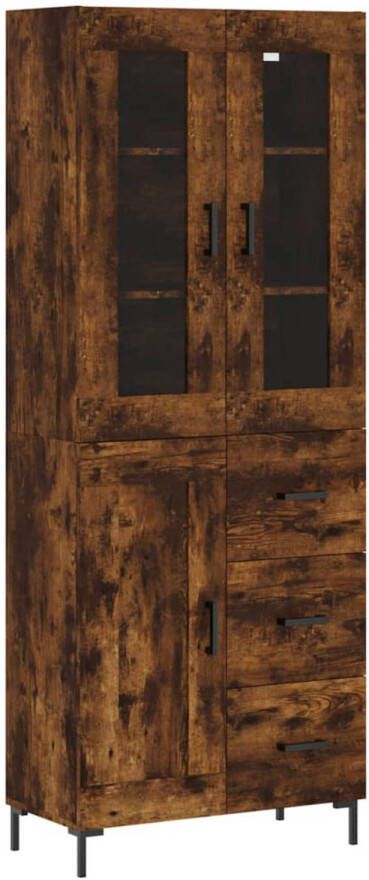 VidaXL -Hoge-kast-69 5x34x180-cm-bewerkt-hout-gerookt-eikenkleurig