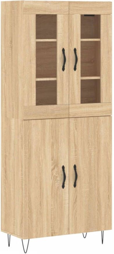 VidaXL -Hoge-kast-69 5x34x180-cm-bewerkt-hout-sonoma-eikenkleurig - Foto 1