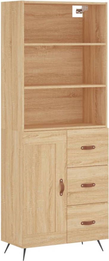 VidaXL -Hoge-kast-69 5x34x180-cm-bewerkt-hout-sonoma-eikenkleurig