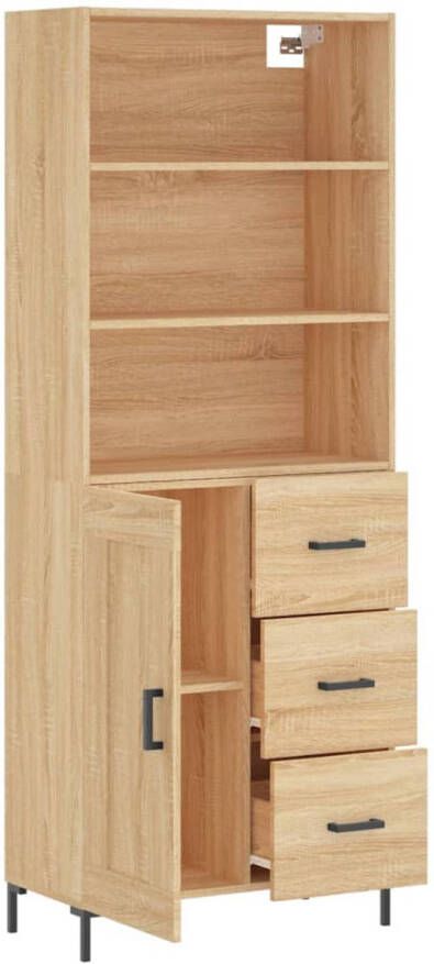 VidaXL -Hoge-kast-69 5x34x180-cm-bewerkt-hout-sonoma-eikenkleurig - Foto 2