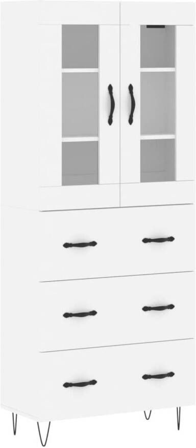 VidaXL -Hoge-kast-69 5x34x180-cm-bewerkt-hout-wit - Foto 2