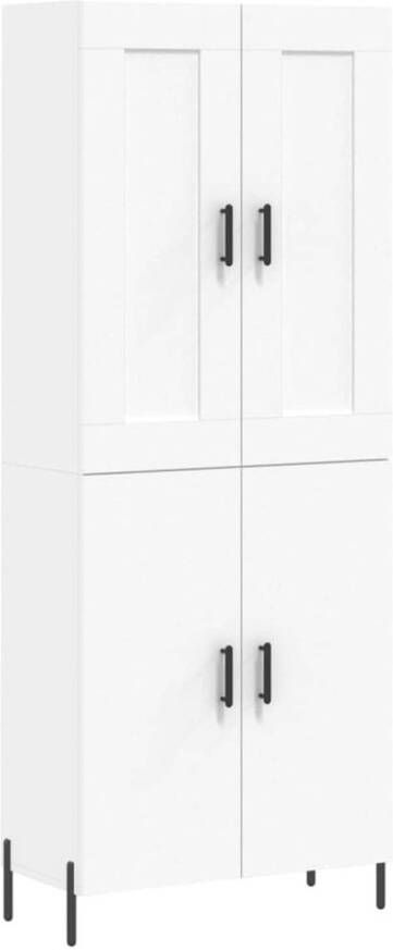 VidaXL -Hoge-kast-69 5x34x180-cm-bewerkt-hout-wit - Foto 2